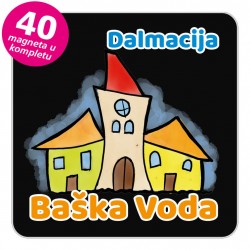 Magneti gradić EKO V 02 B Baška Voda komplet 40 ili 20 kom