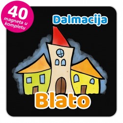 Magneti gradić EKO V 02 B Blato komplet 40 ili 20 kom