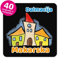 Magneti gradić EKO V 02 B Makarska komplet 40 ili 20 kom