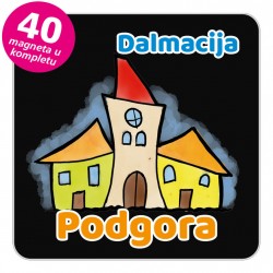 Magneti gradić EKO V 02 B Podgora komplet 40 ili 20 kom