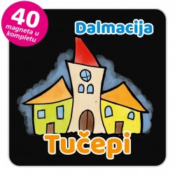 Magneti gradić EKO V 02 B Tučepi komplet 40 ili 20 kom