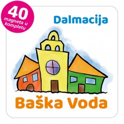 Magneti gradić EKO V 03 W Baška Voda komplet 40 ili 20 kom