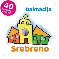 Magneti gradić EKO V 03 W Srebreno komplet 40 ili 20 kom