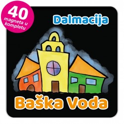 Magneti gradić EKO V 03 B Baška Voda komplet 40 ili 20 kom