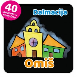 Magneti gradić EKO V 03 B Omiš komplet 40 ili 20 kom