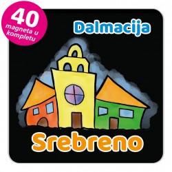 Magneti gradić EKO V 03 B Srebreno komplet 40 ili 20 kom