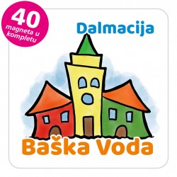 Magneti gradić EKO V 04 W Baška Voda komplet 40 ili 20 kom