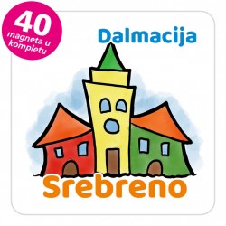 Magneti gradić EKO V 04 W Srebreno komplet 40 ili 20 kom