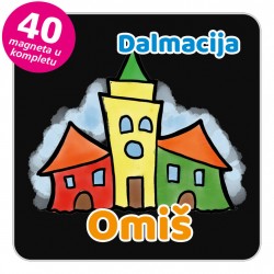 Magneti gradić EKO V 04 B Omiš komplet 40 ili 20 kom