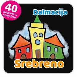 Magneti gradić EKO V 04 B Srebreno komplet 40 ili 20 kom