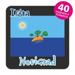 Magneti otočić EKO C 30 B Komplet 40 ili 20 kom  Novigrad