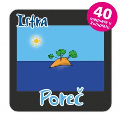 Magneti otočić EKO C 30 B Komplet 40 ili 20 kom  Poreč