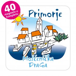 Magneti gradić EKO C 01 W Komplet 40 ili 20 kom  Mošćenička Draga