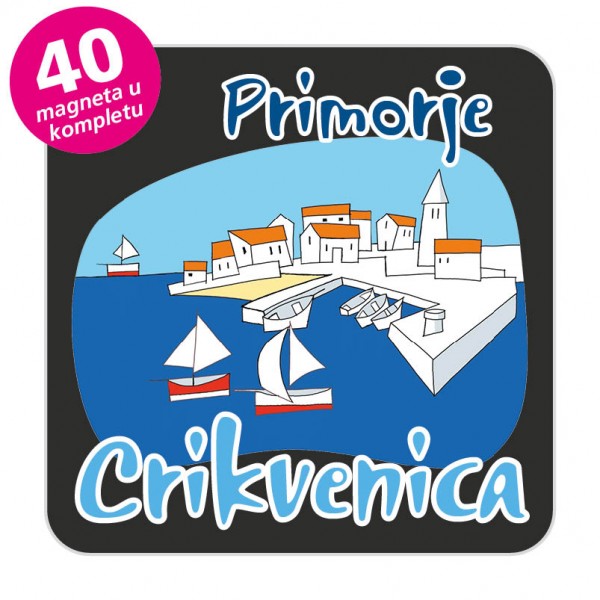 Magneti gradić EKO C 04 B Komplet 40 ili 20 kom  Crikvenica