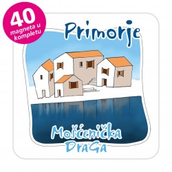 Magneti gradić EKO C 07 W Komplet 40 ili 20 kom  Mošćenička Draga