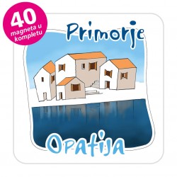 Magneti gradić EKO C 07 W Komplet 40 ili 20 kom  Opatija