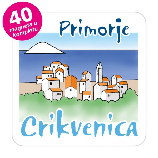 Magneti gradić EKO C 08 W Komplet 40 ili 20 kom  Crikvenica