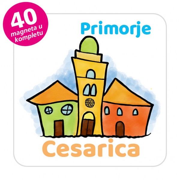 Magneti gradić EKO V 01 W Komplet 40 ili 20 kom  Cesarica