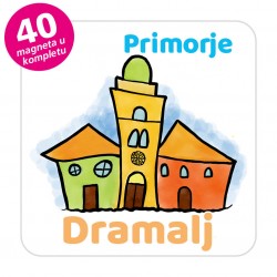 Magneti gradić EKO V 01 W Komplet 40 ili 20 kom  Dramalj