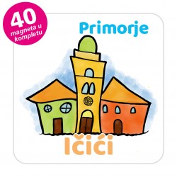 Magneti gradić EKO V 01 W Komplet 40 ili 20 kom  Ičići