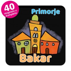 Magneti gradić EKO V 01 B Komplet 40 ili 20 kom  Bakar