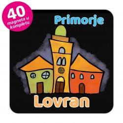 Magneti gradić EKO V 01 B Komplet 40 ili 20 kom  Lovran