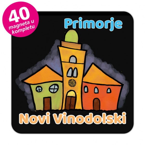 Magneti gradić EKO V 01 B Komplet 40 ili 20 kom  Novi Vinodolski