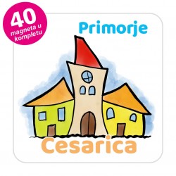 Magneti gradić EKO V 02 W Komplet 40 ili 20 kom  Cesarica