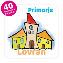 Magneti gradić EKO V 02 W Komplet 40 ili 20 kom  Lovran