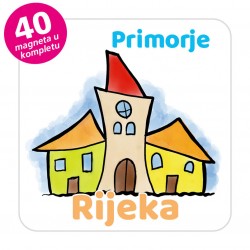 Magneti gradić EKO V 02 W Komplet 40 ili 20 kom  Rijeka