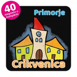 Magneti gradić EKO V 02 B Komplet 40 ili 20 kom  Crikvenica