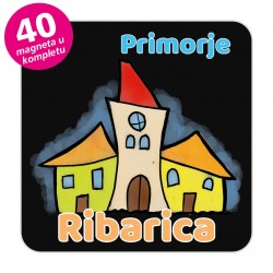 Magneti gradić EKO V 02 B Komplet 40 ili 20 kom  Ribarica