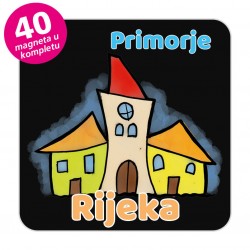 Magneti gradić EKO V 02 B Komplet 40 ili 20 kom  Rijeka