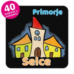 Magneti gradić EKO V 02 B Komplet 40 ili 20 kom  Selce