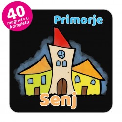 Magneti gradić EKO V 02 B Komplet 40 ili 20 kom  Senj