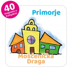 Magneti gradić EKO V 03 W Komplet 40 ili 20 kom  Mošćenička Draga