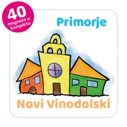 Magneti gradić EKO V 03 W Komplet 40 ili 20 kom  Novi Vinodolski
