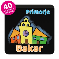 Magneti gradić EKO V 03 B Komplet 40 ili 20 kom  Bakar