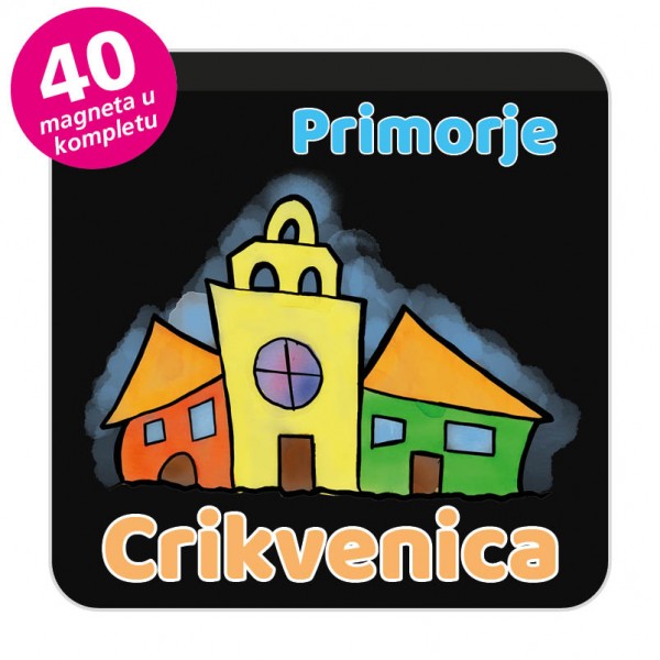 Magneti gradić EKO V 03 B Komplet 40 ili 20 kom  Crikvenica