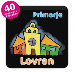 Magneti gradić EKO V 03 B Komplet 40 ili 20 kom  Lovran