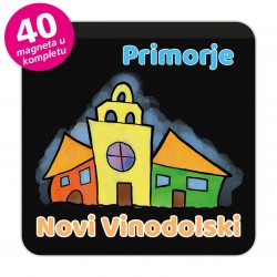 Magneti gradić EKO V 03 B Komplet 40 ili 20 kom  Novi Vinodolski