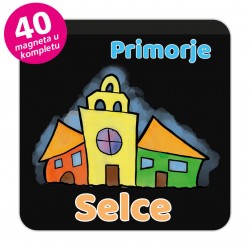 Magneti gradić EKO V 03 B Komplet 40 ili 20 kom  Selce