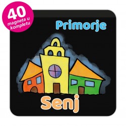 Magneti gradić EKO V 03 B Komplet 40 ili 20 kom  Senj