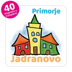 Magneti gradić EKO V 04 W Komplet 40 ili 20 kom  Jadranovo