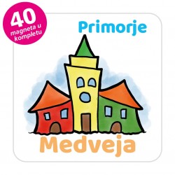 Magneti gradić EKO V 04 W Komplet 40 ili 20 kom  Medveja