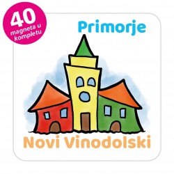 Magneti gradić EKO V 04 W Komplet 40 ili 20 kom  Novi Vinodolski