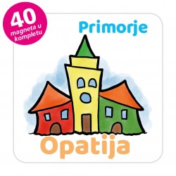 Magneti gradić EKO V 04 W Komplet 40 ili 20 kom  Opatija