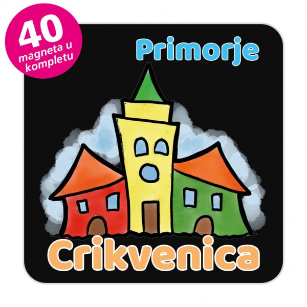 Magneti gradić EKO V 04 B Komplet 40 ili 20 kom  Crikvenica