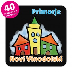 Magneti gradić EKO V 04 B Komplet 40 ili 20 kom  Novi Vinodolski