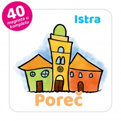 Magneti gradić EKO V 01 W Komplet 40 ili 20 kom  Poreč